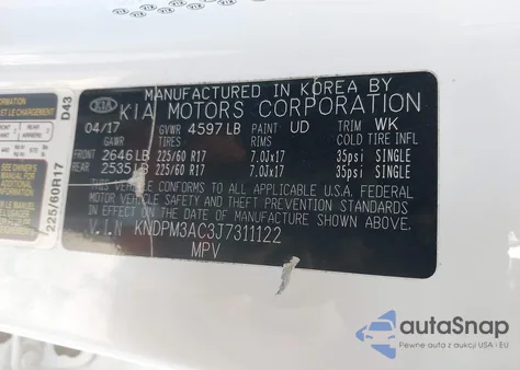 2018 Kia Sportage Lx from USA, damaged, VIN KNDPM3AC3J7311122